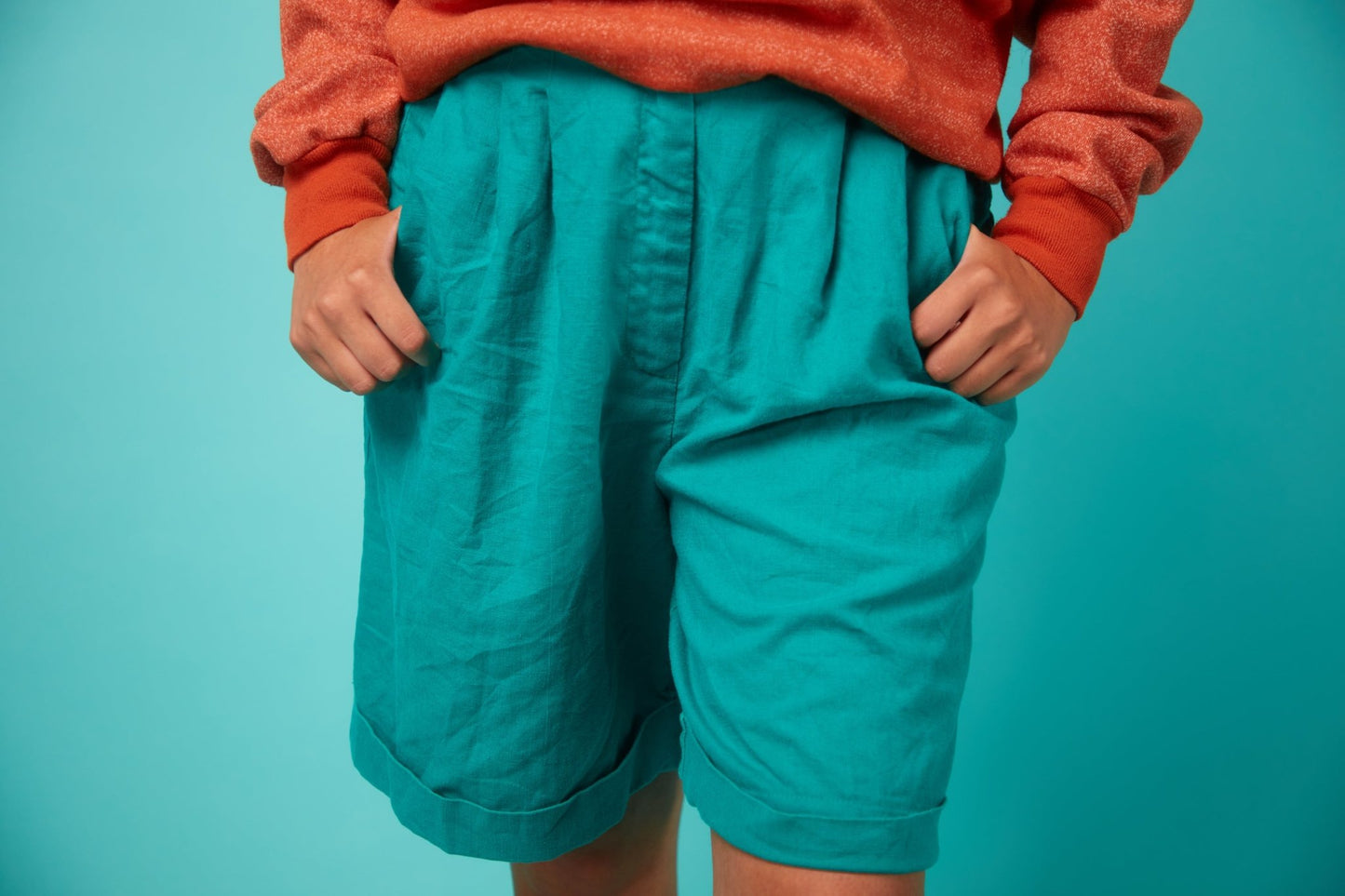 Light Blue Khaki Blue Shorts - VinCo Apparel