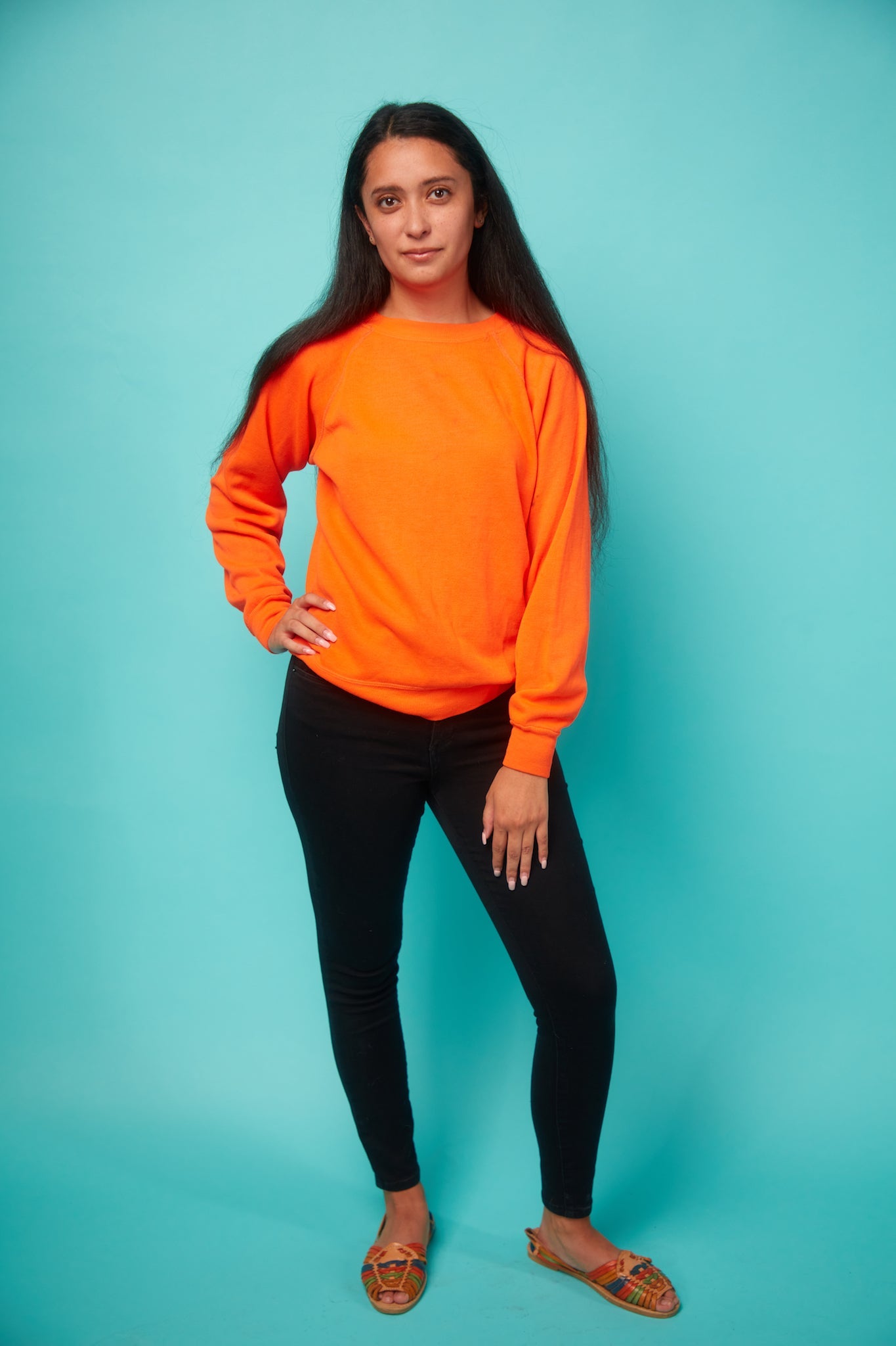 Bright Orange Women's Sweater - VinCo Apparel