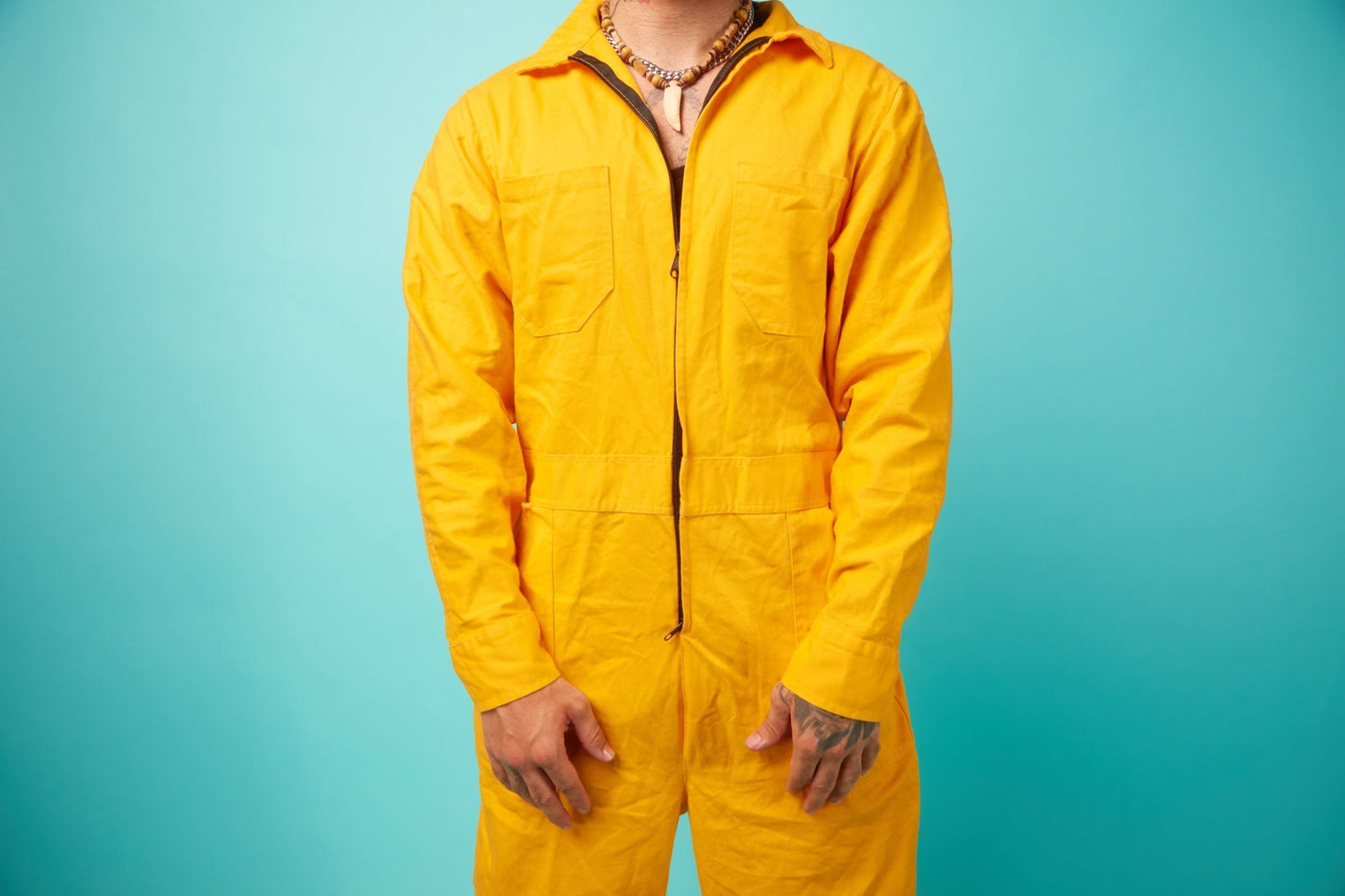 Flashy Yellow Jumpsuit - VinCo Apparel