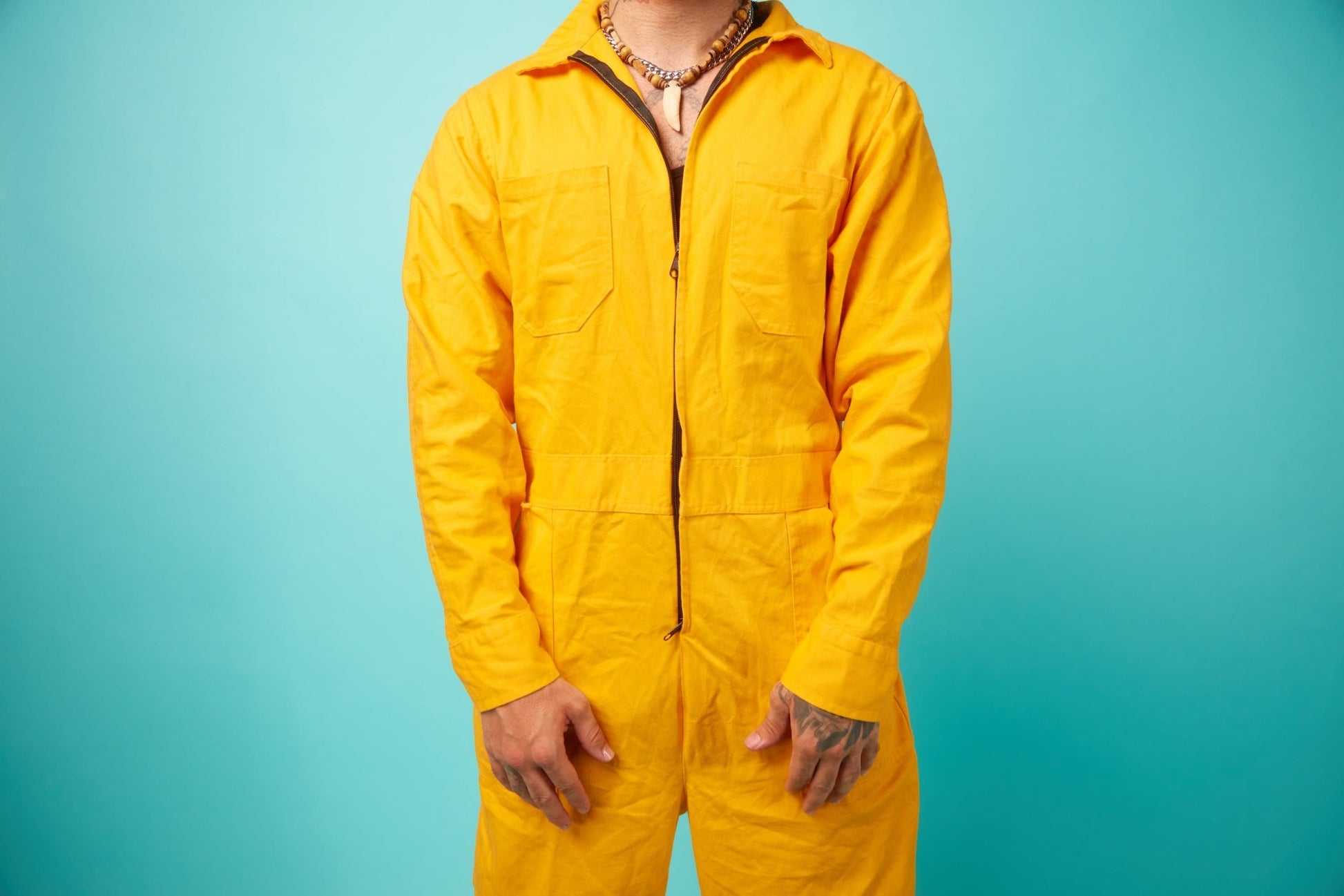 Flashy Yellow Jumpsuit - VinCo Apparel