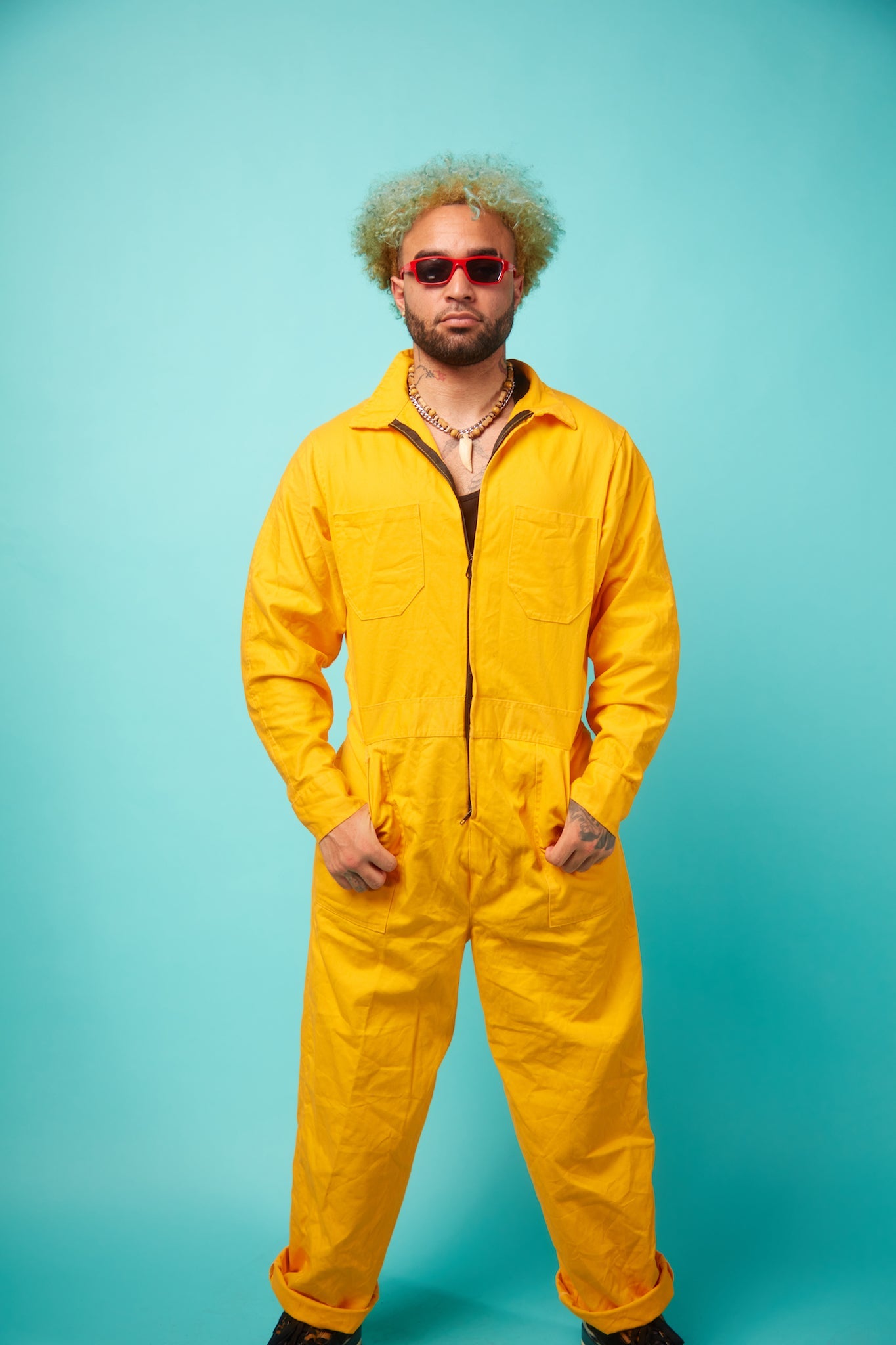 Flashy Yellow Jumpsuit - VinCo Apparel
