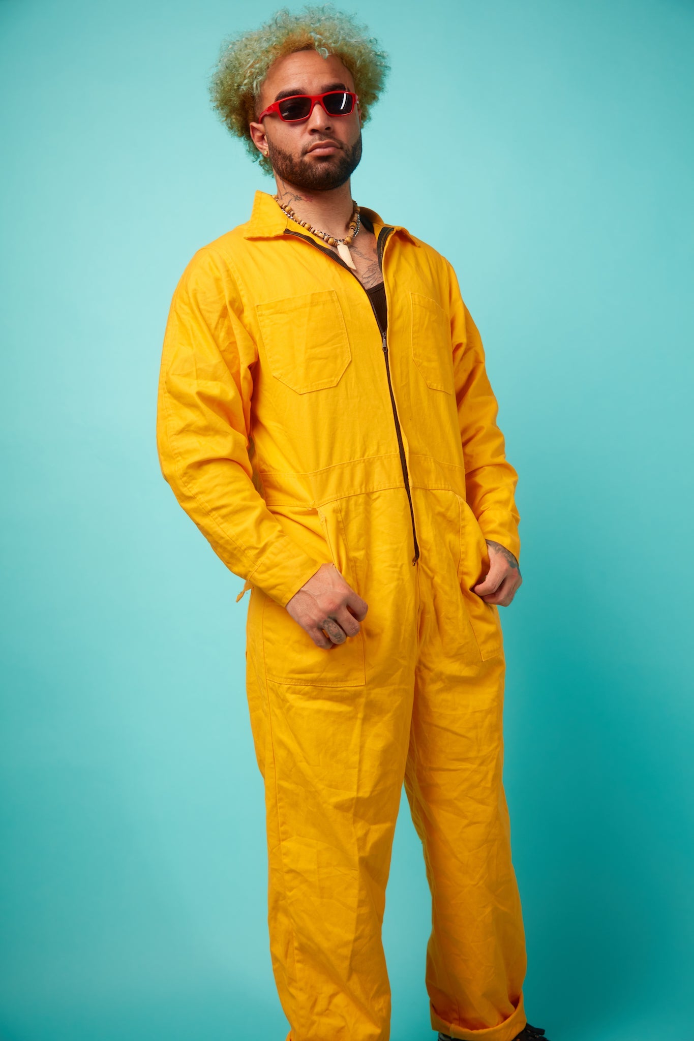Flashy Yellow Jumpsuit - VinCo Apparel