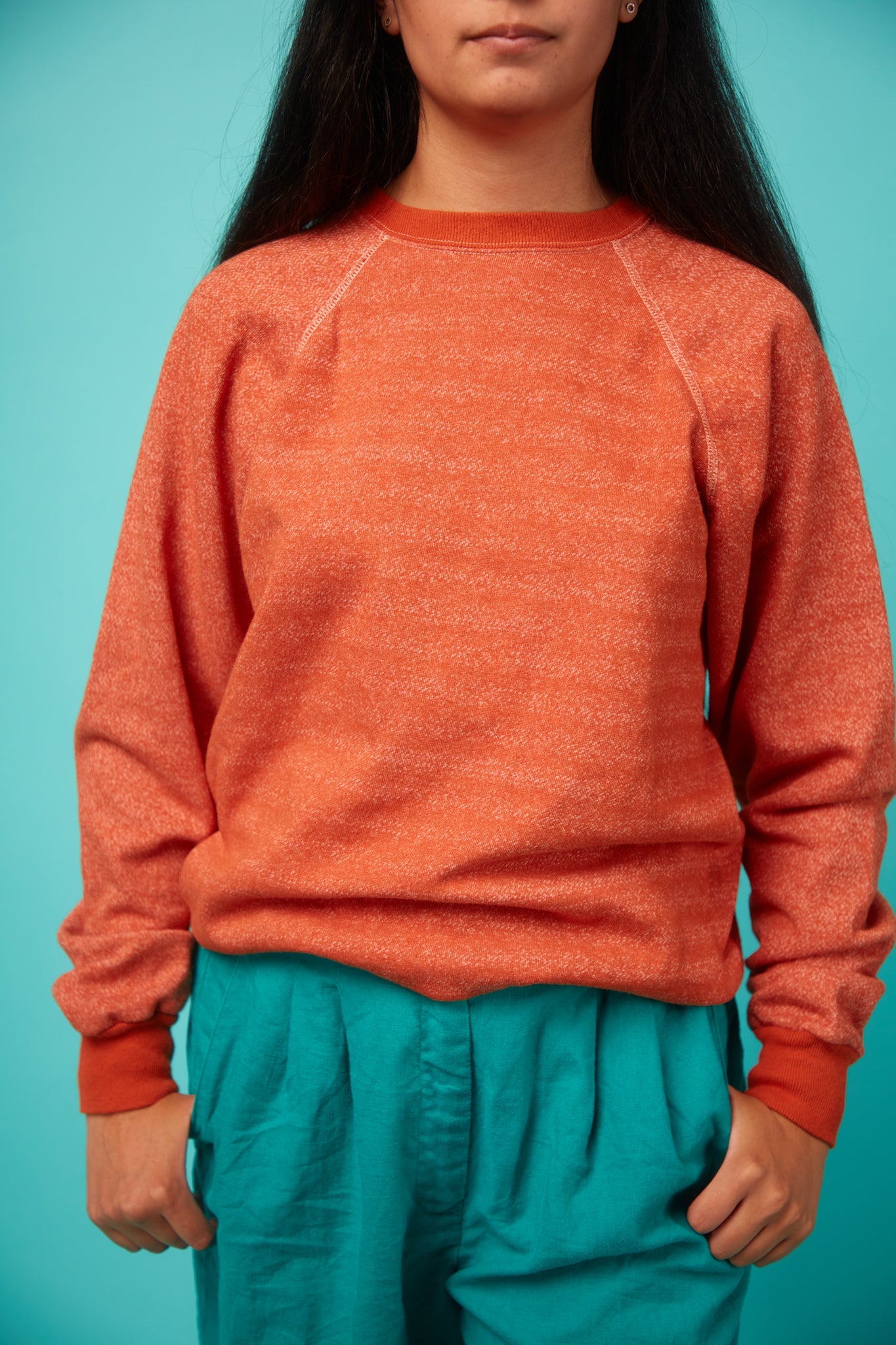 Long Sleeve Orange Women's Sweater - VinCo Apparel