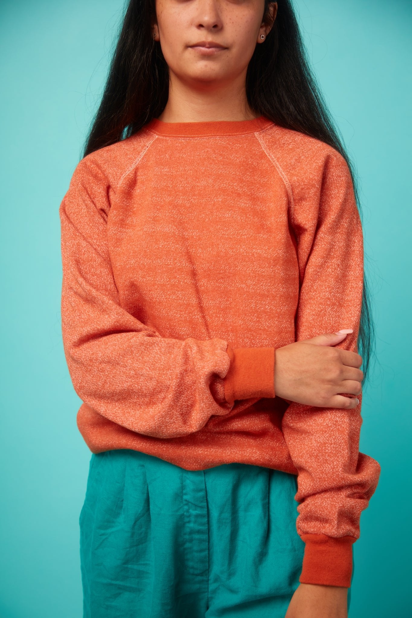Long Sleeve Orange Women's Sweater - VinCo Apparel