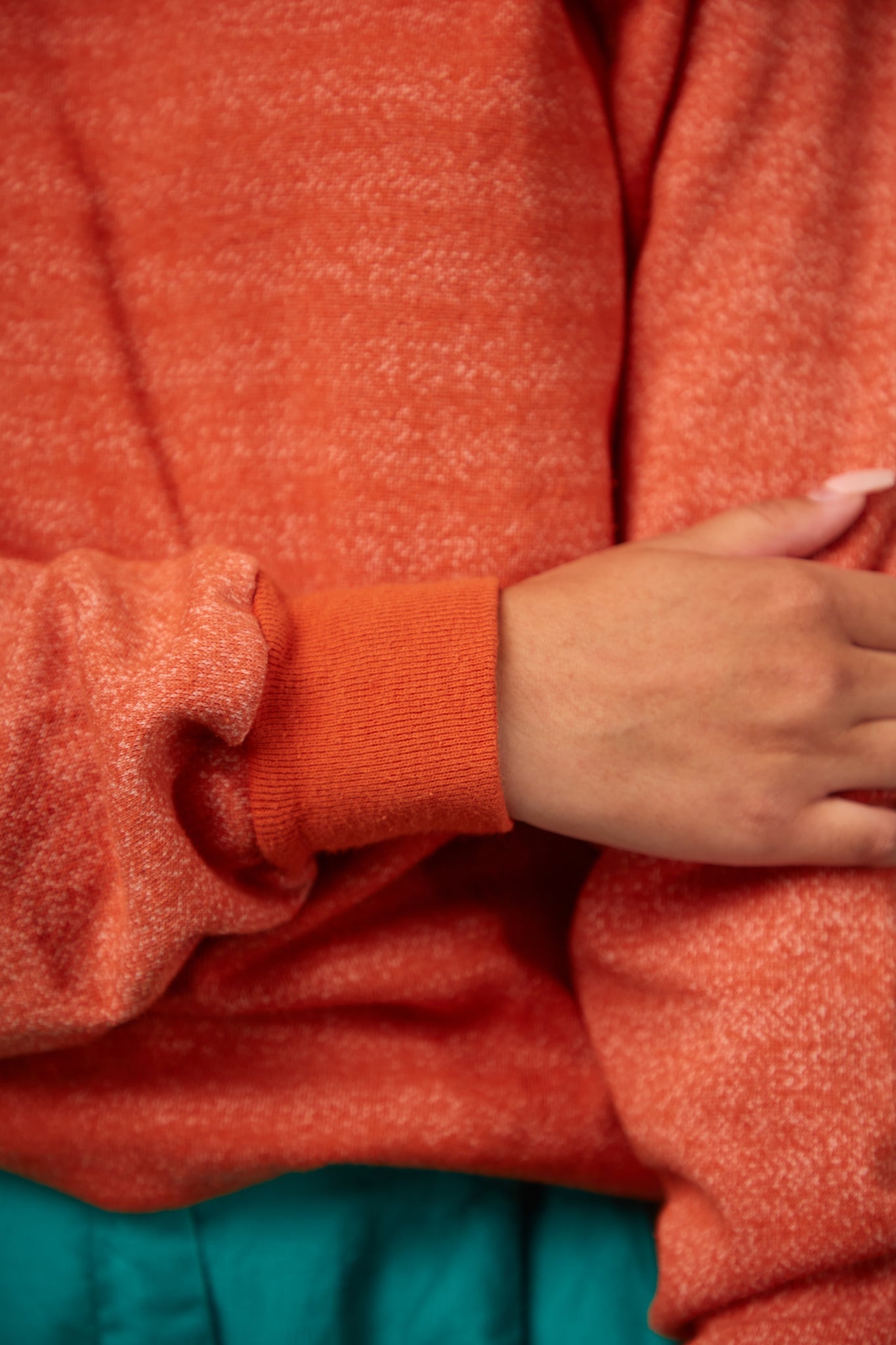 Long Sleeve Orange Women's Sweater - VinCo Apparel