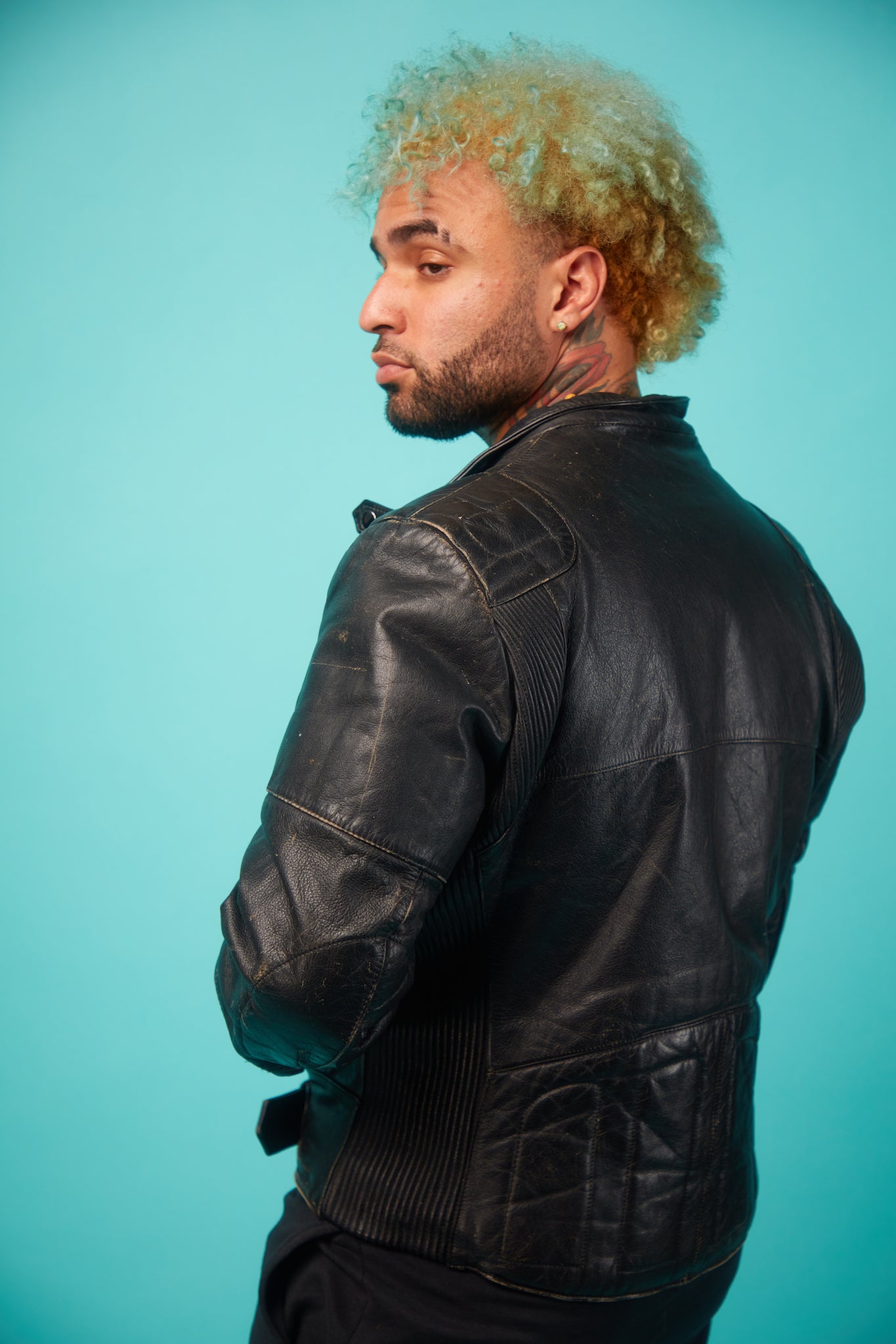 Men's Black Faux Leather Jacket - VinCo Apparel