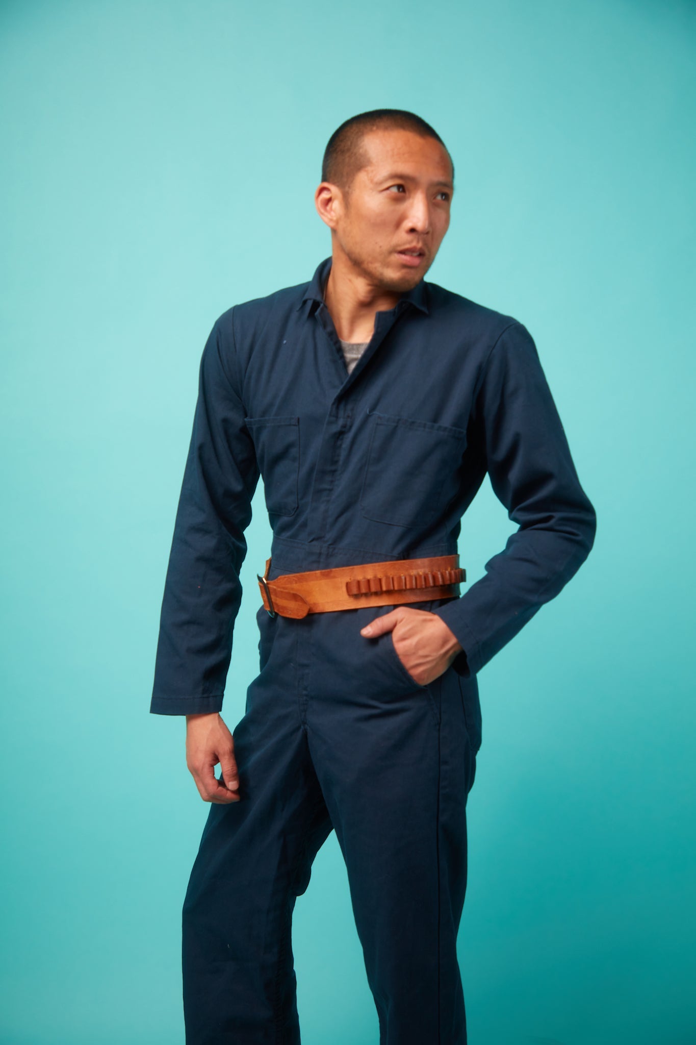 Men's Blue Coveralls - VinCo Apparel