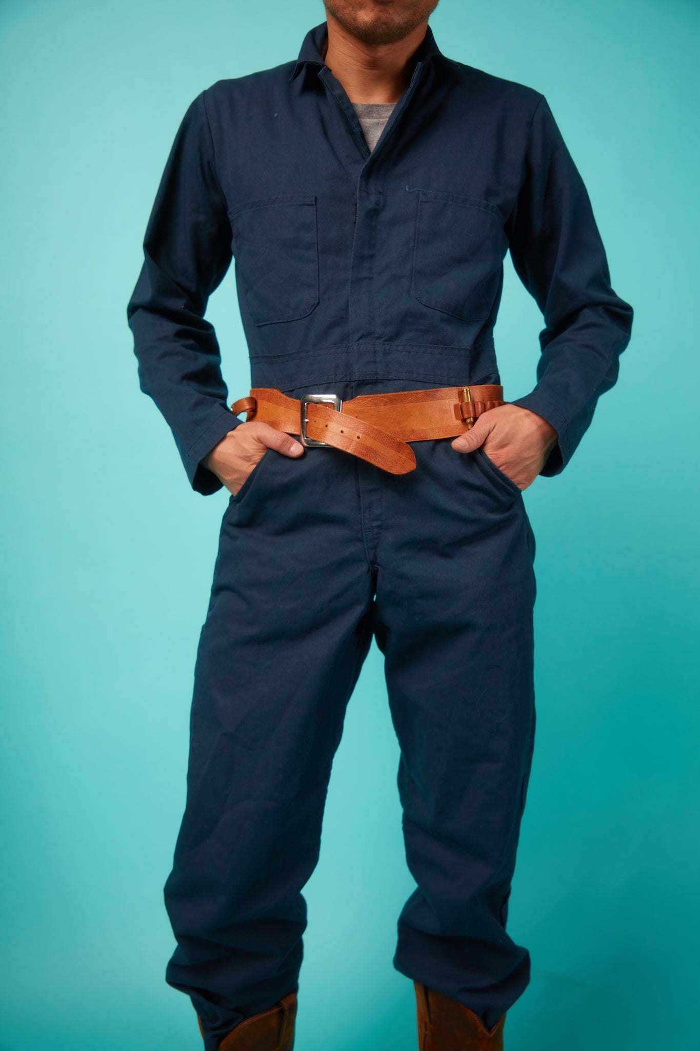 Men's Blue Coveralls - VinCo Apparel