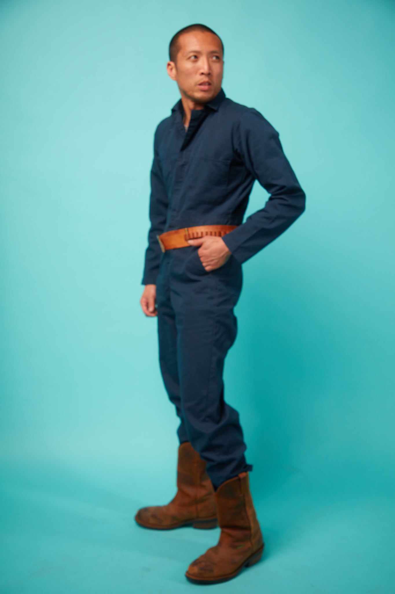 Men's Blue Coveralls - VinCo Apparel