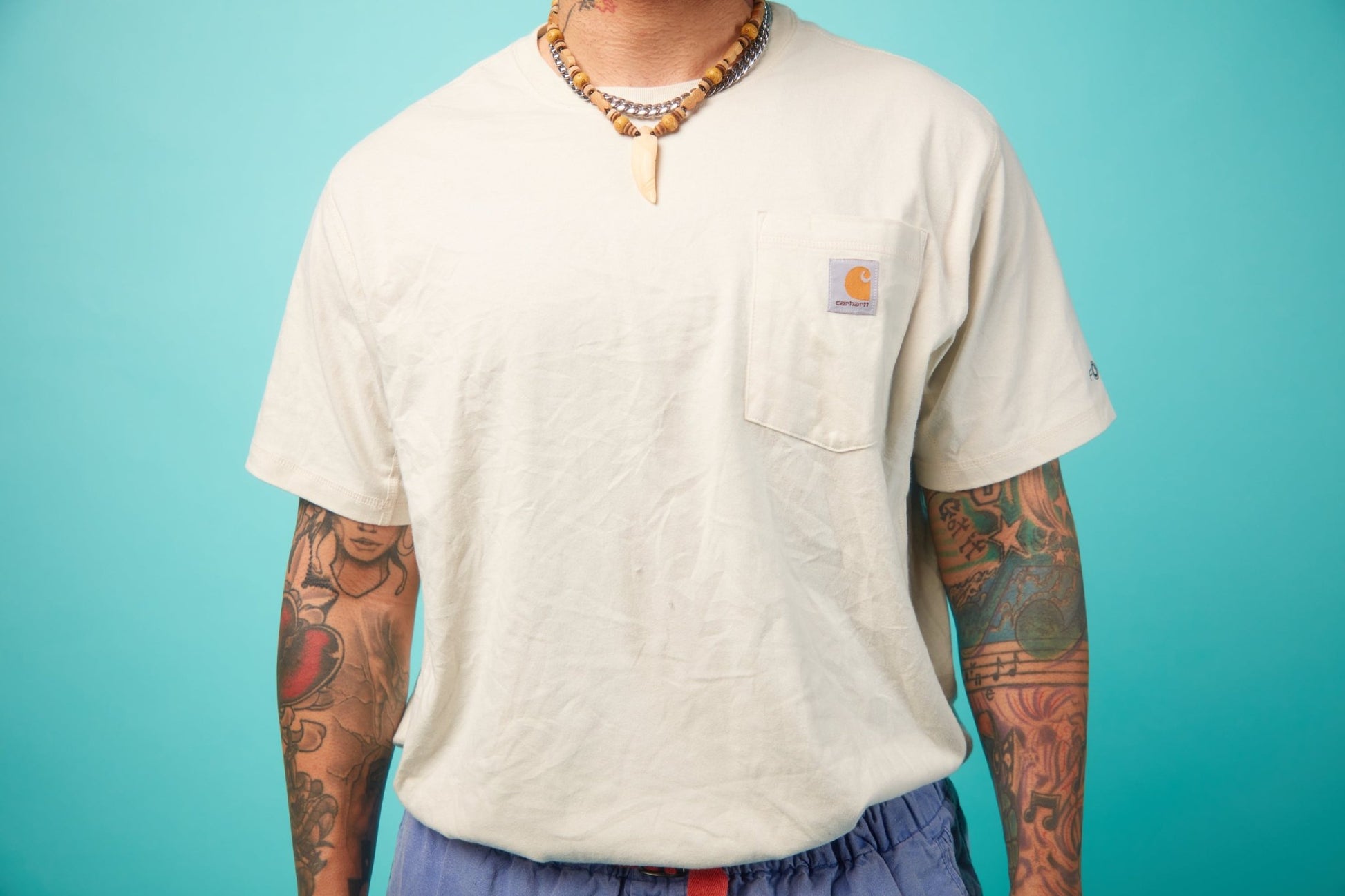 Men's Vintage White T-shirt - VinCo Apparel