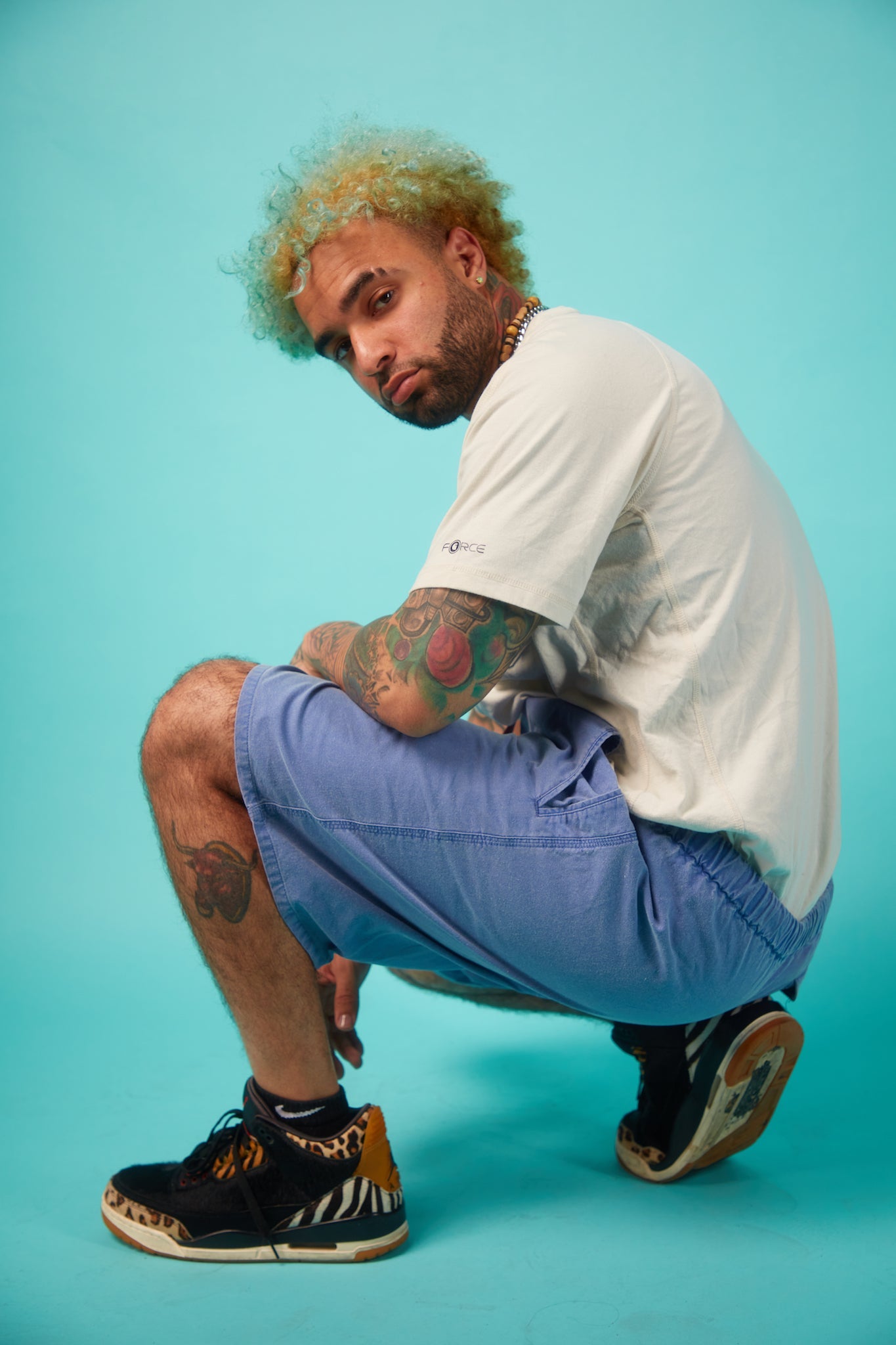 Men's Washed-Blue Shorts - VinCo Apparel