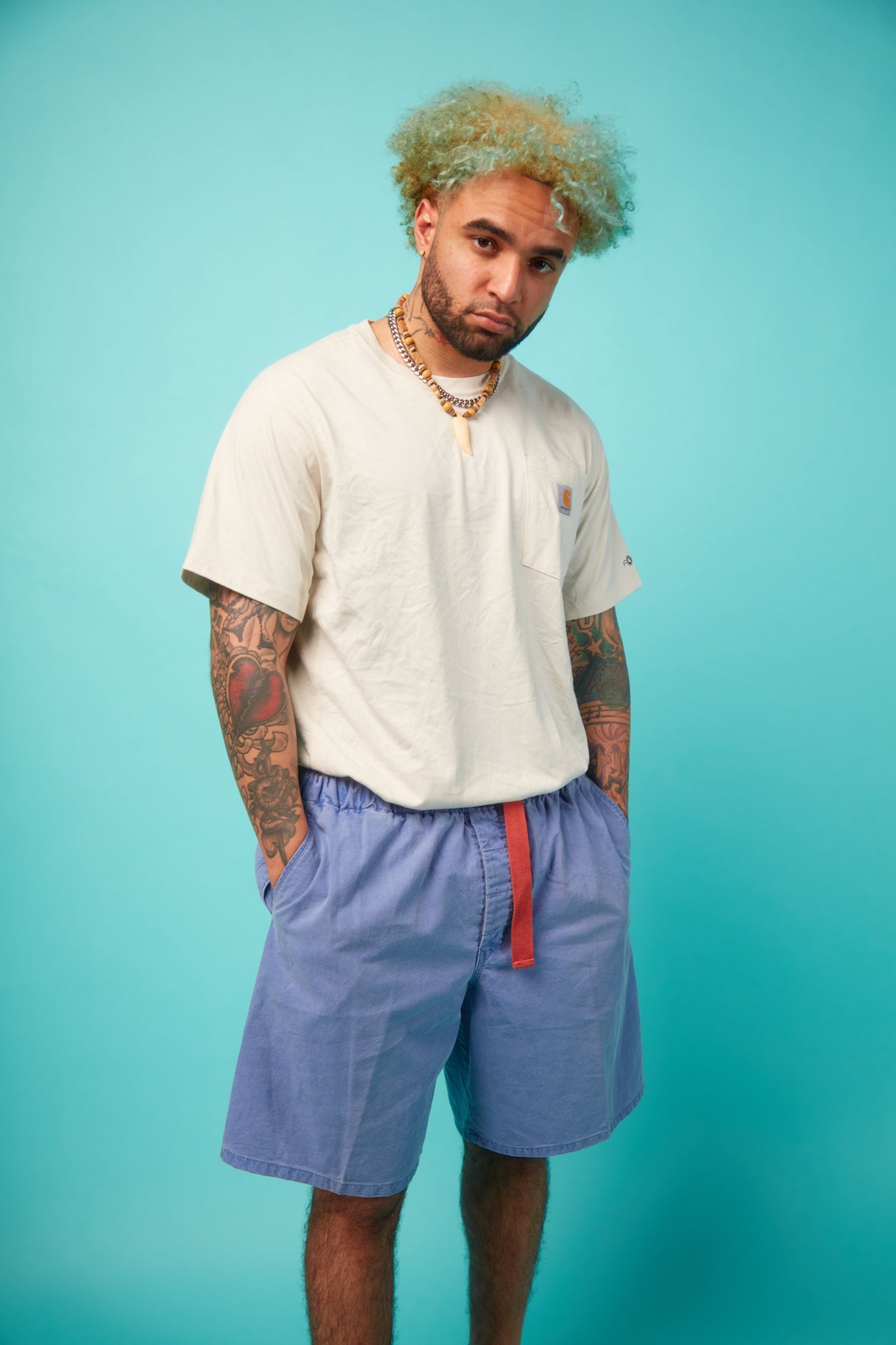 Men's Washed-Blue Shorts - VinCo Apparel