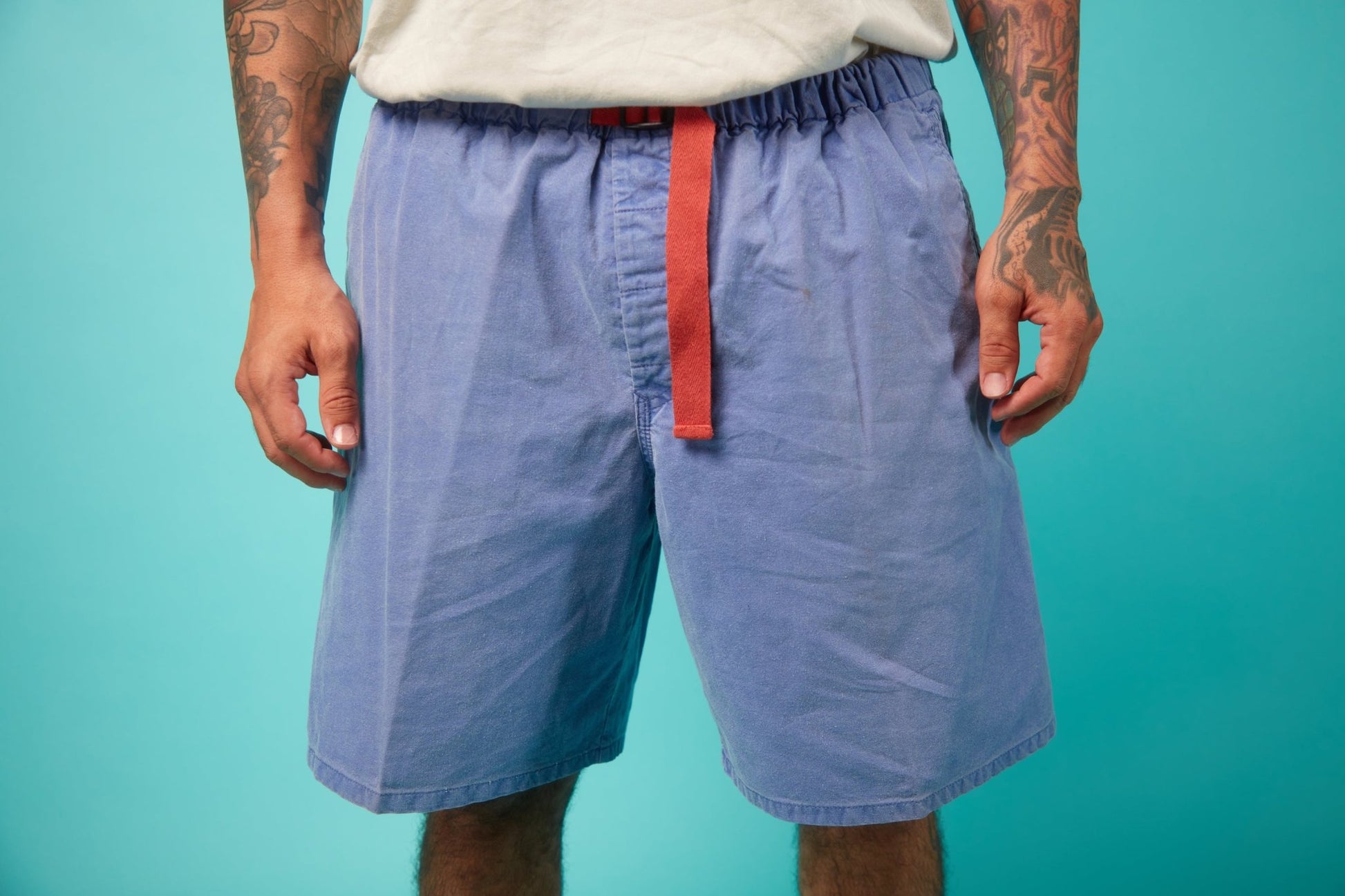 Men's Washed-Blue Shorts - VinCo Apparel