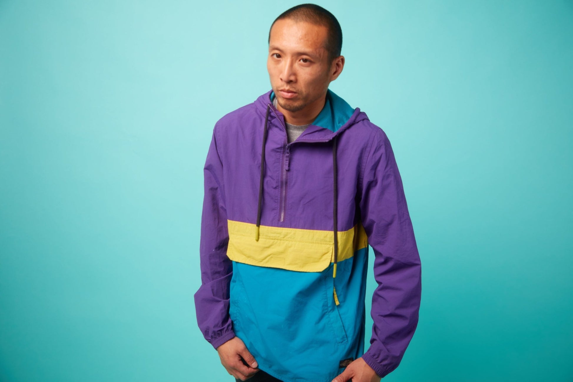 Multi-color Long Sleeve Windbreaker - VinCo Apparel