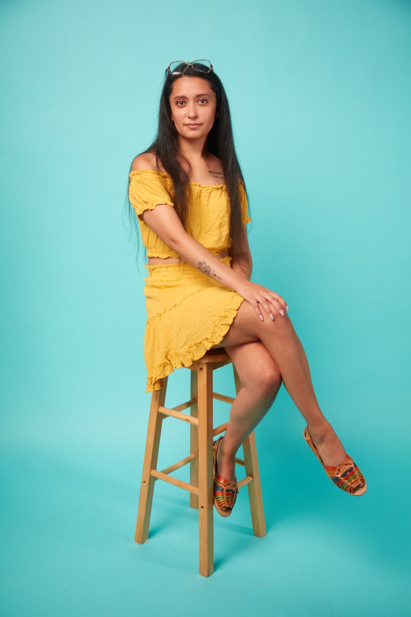 Women's Yellow Two-Piece Outfit - VinCo Apparel