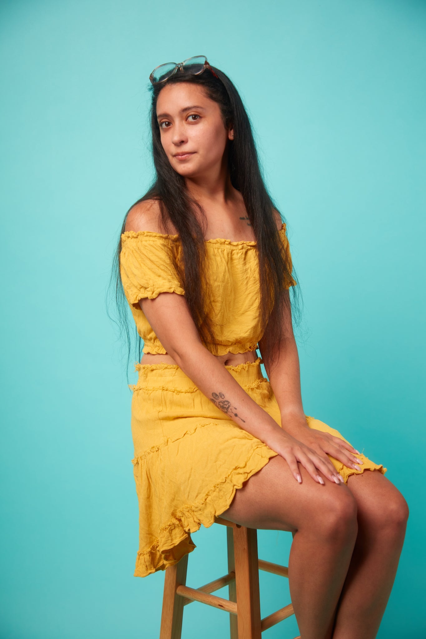 Women's Yellow Two-Piece Outfit - VinCo Apparel